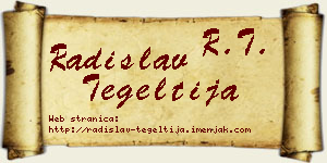 Radislav Tegeltija vizit kartica